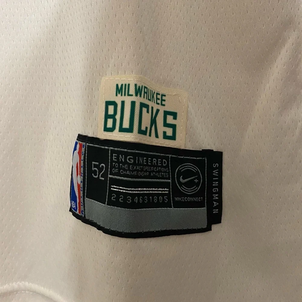 NWT Cream City Milwaukee Bucks Jersey w/ Harley-Davidson & Nike Logos - Picture 4 of 11